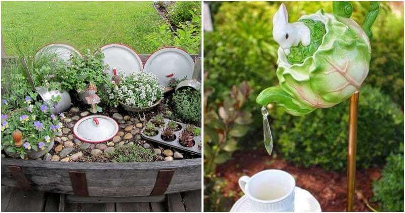 DIY Garden ideas from using kitchen utensils and utensils