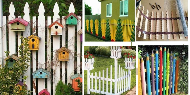 9+ DIY  Fence Ideas for backyard
