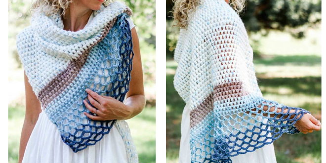 Rising Tide Shawl Crochet Pattern