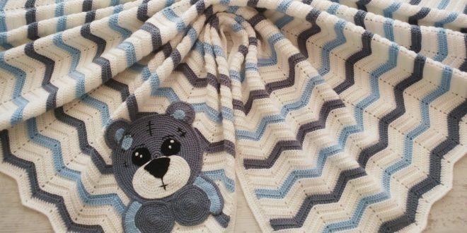 Easy crochet zig zag blanket pattern