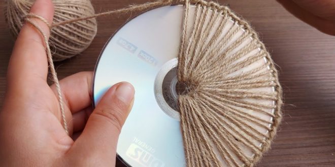An easy Crochet with a Jute Rope a Cd