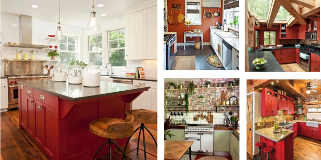 15 good red kitchen designs for you