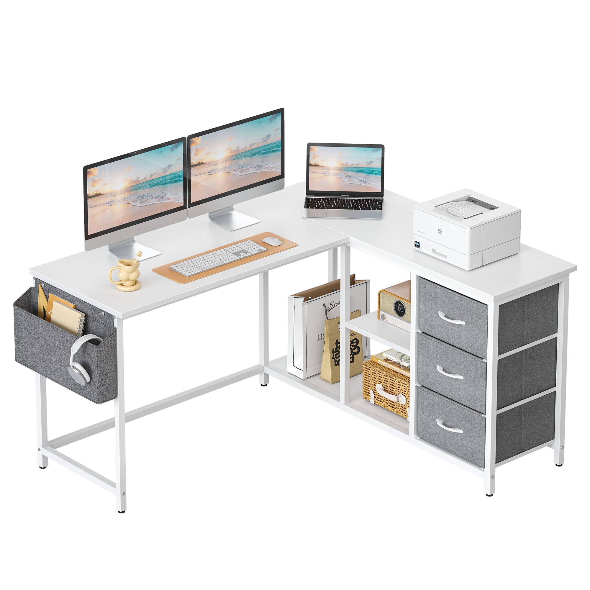 L Shaped Desk With Side Storage - The Perfect Solution for Organized Workspaces