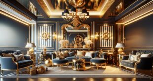 Nautical Opulence: Navy and Gold Interior Decor