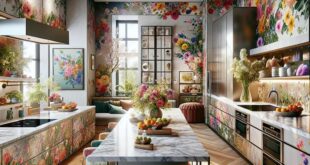 Blooming Beauties: Contemporary Kitchen Design with Florals