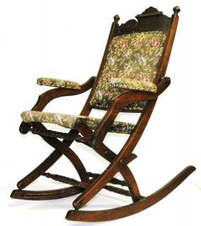 Antique Folding Rocking Chair- A Charming Addition to Any Home