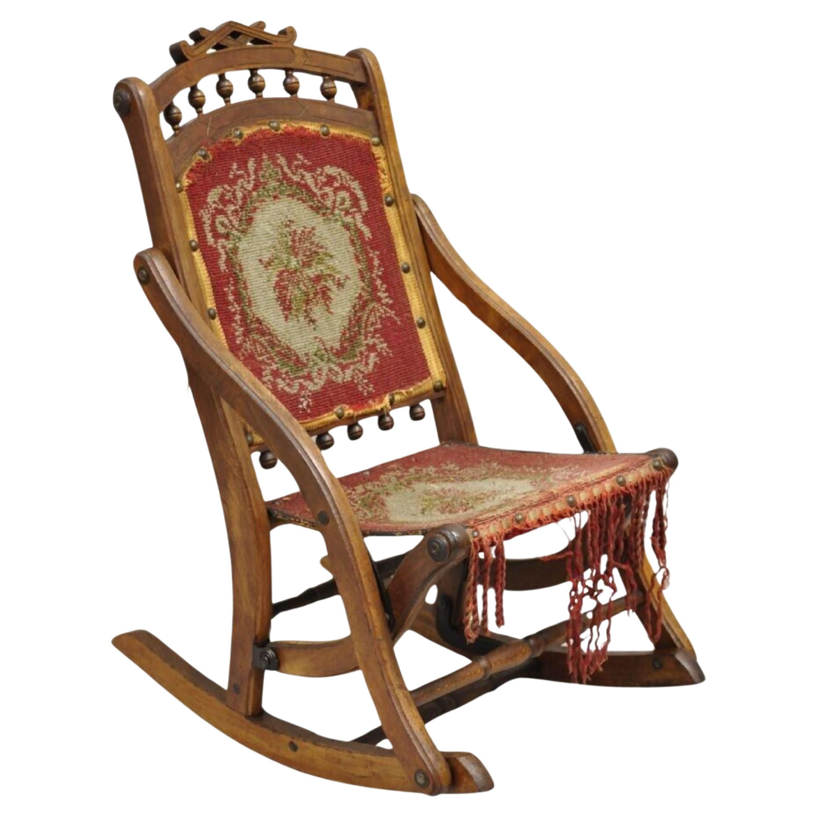 Antique Folding Rocking Chair The Perfect Blend of Style and Function