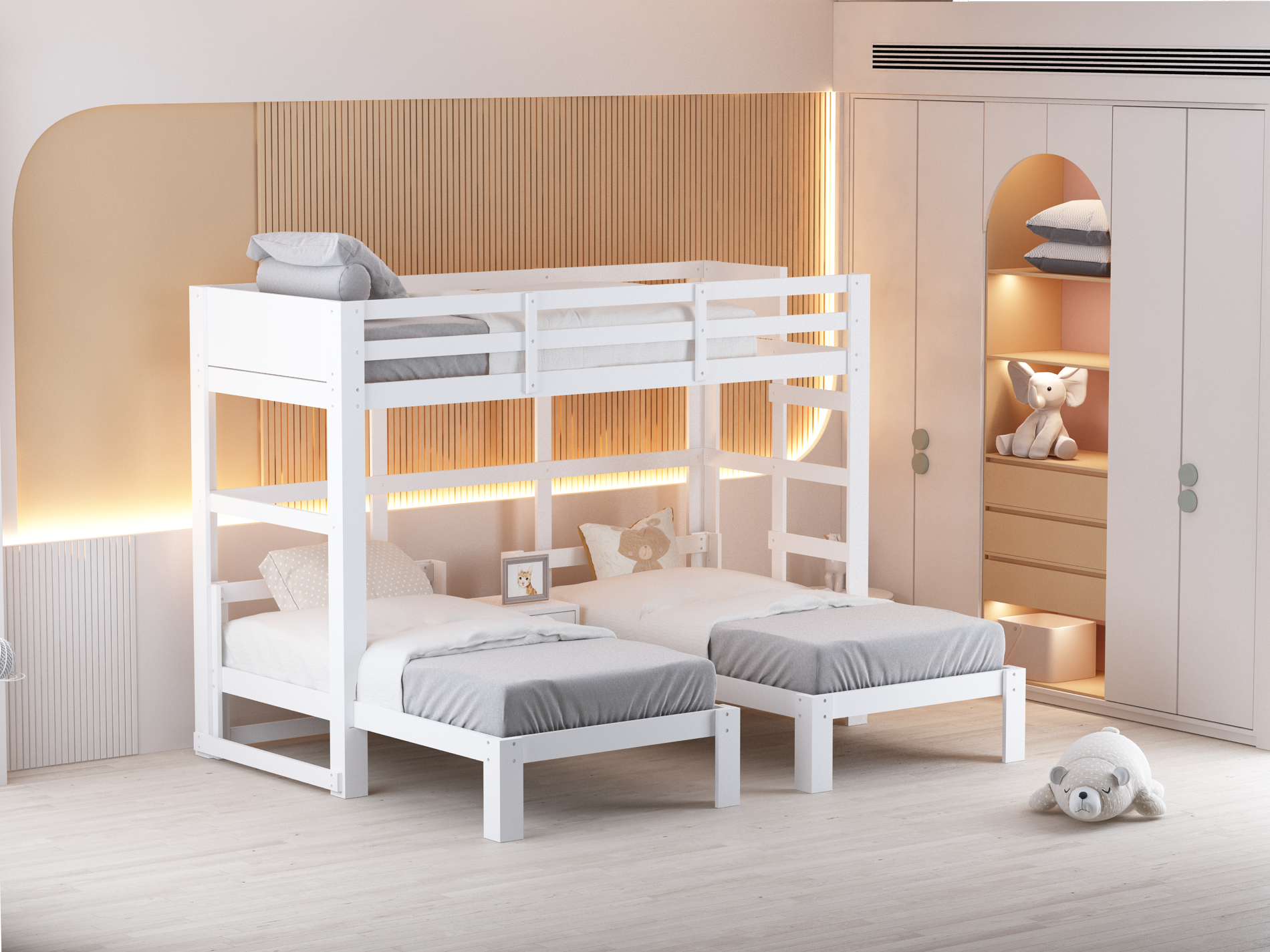 Bunk Beds For Three A Space-Saving Solution