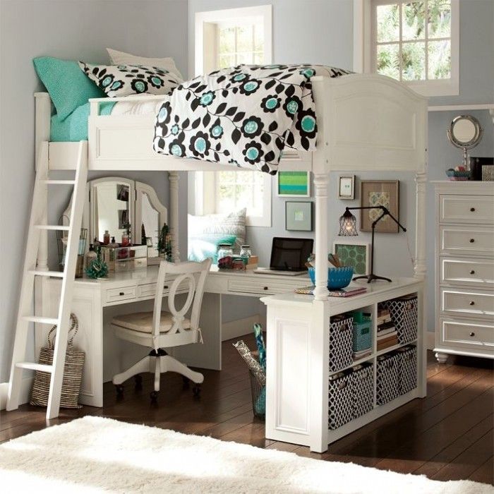 Double Loft Bed With Desk for Maximizing Space in a Small Room