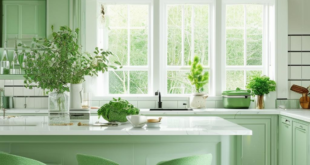 The Verdant Elegance of a White & Green Kitchen