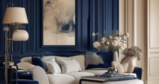 Chic Navy and Beige: Elevating Your Living Room to Luxury