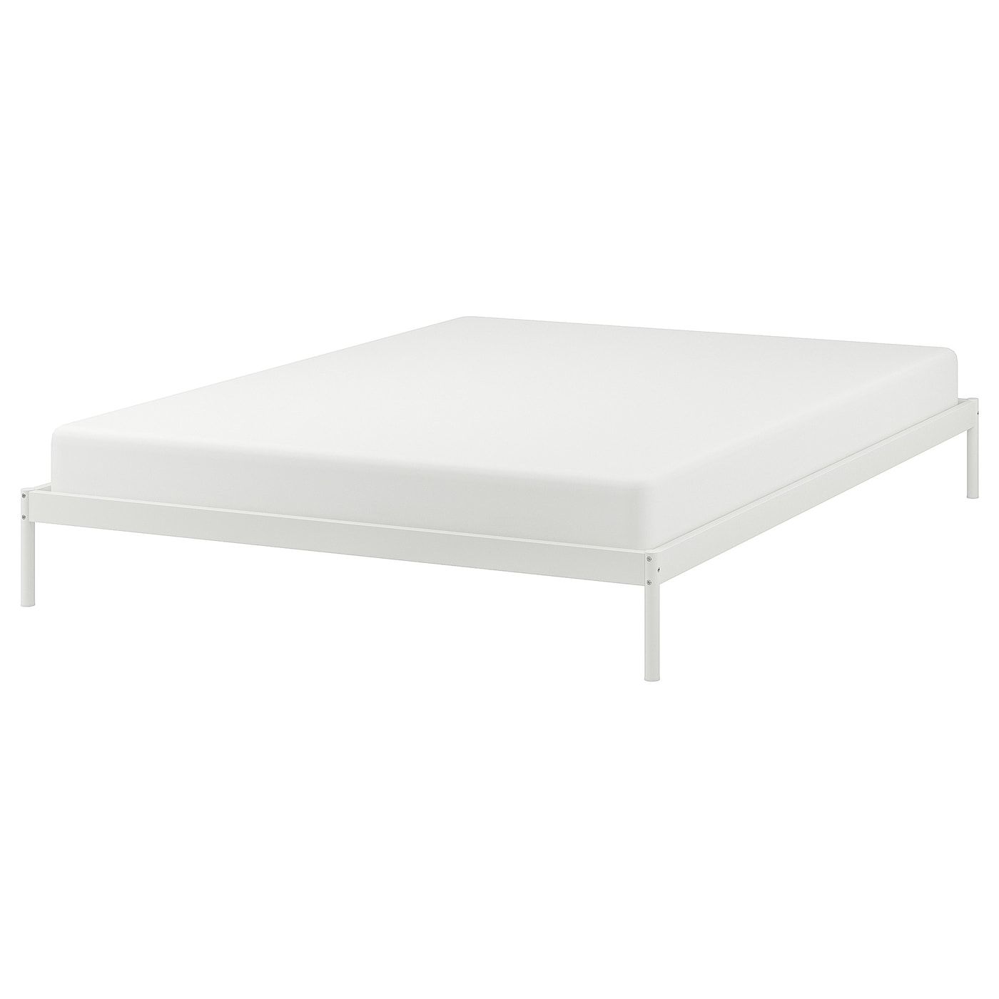 Metal White Queen Bed Frame Presents Modern Elegance and Durability