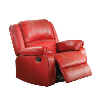 Modern Red Leather Recliner - The Perfect Blend of Style and Comfort