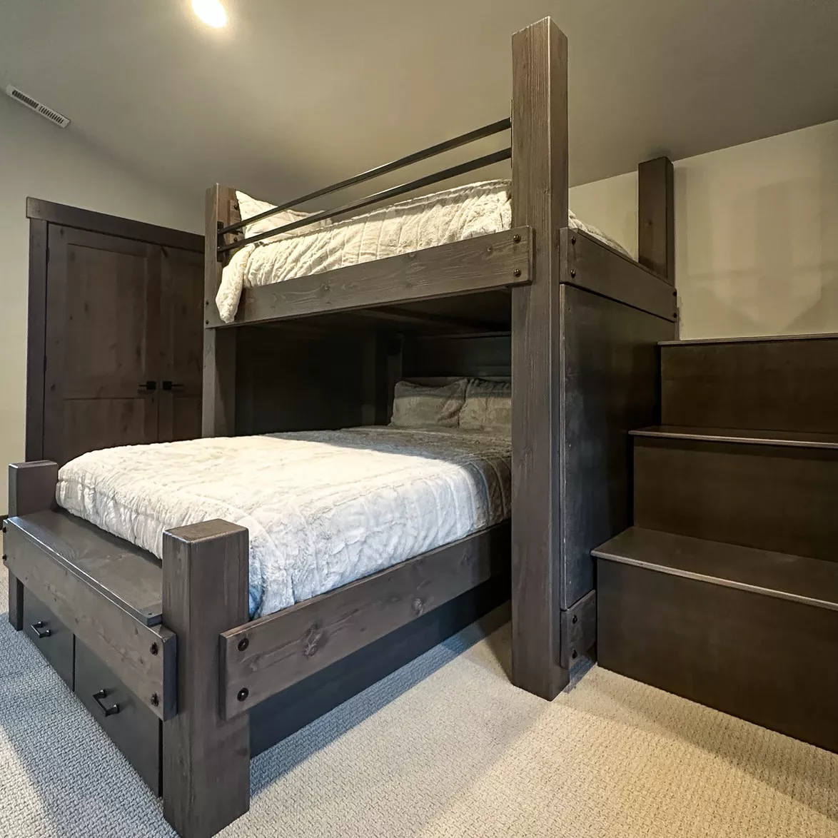 Modern Wooden Bunk Bed a Stylish and Space-Saving Bedroom Solution