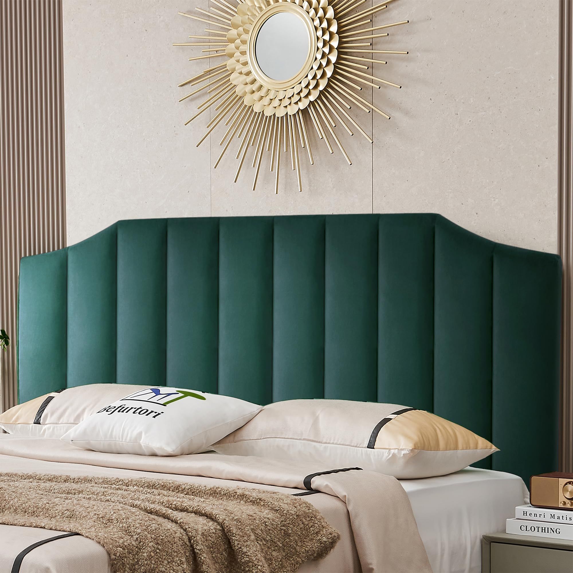 Upholstered Velvet Headboard Adds Luxury to the Bedroom