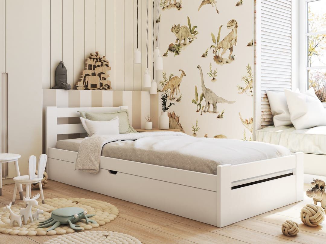 White Wooden Single Daybed - Sleek and Stylish Addition to Any Room