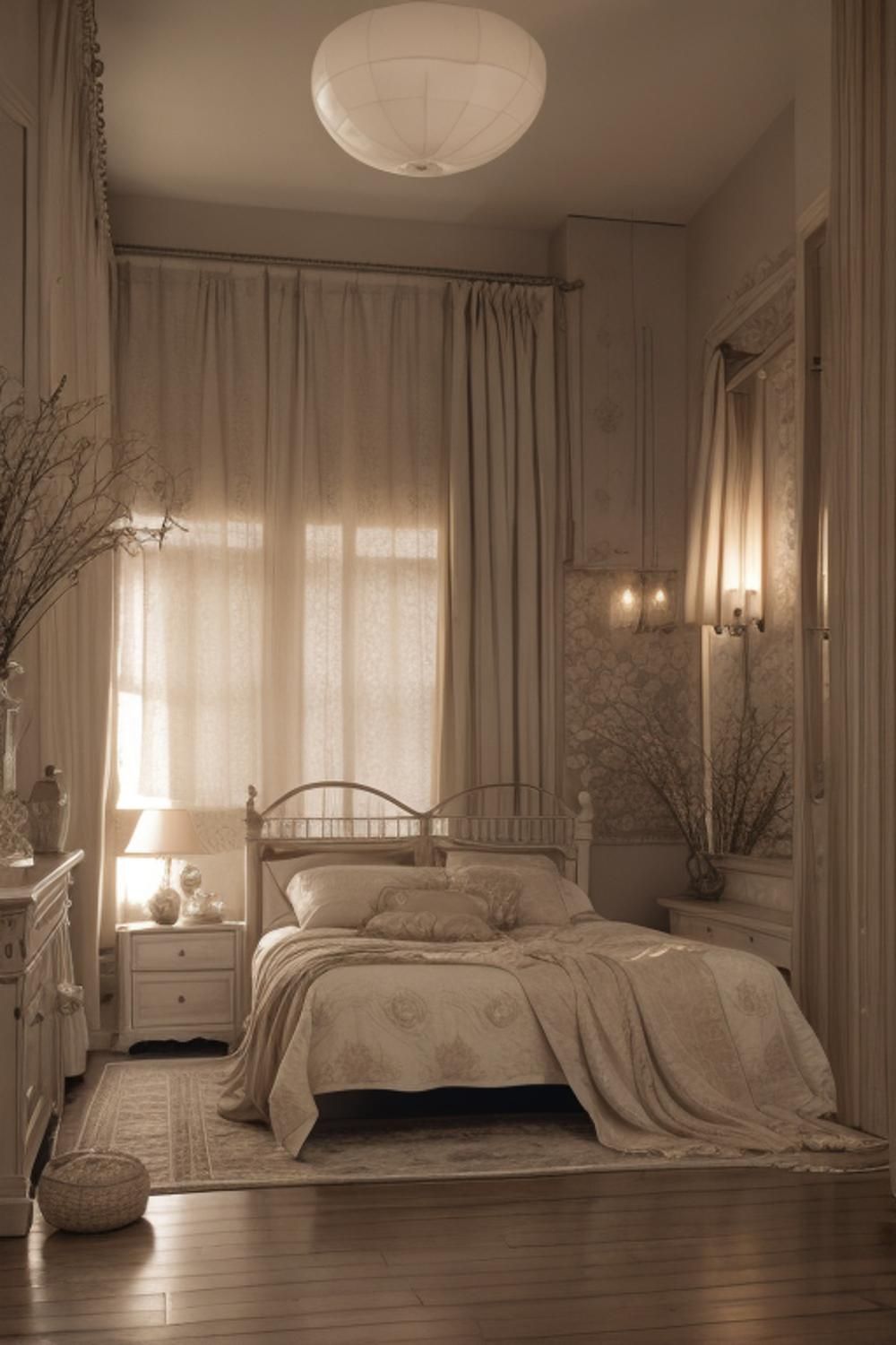 White vintage decor ai - timeless elegance captured in artificial intelligence