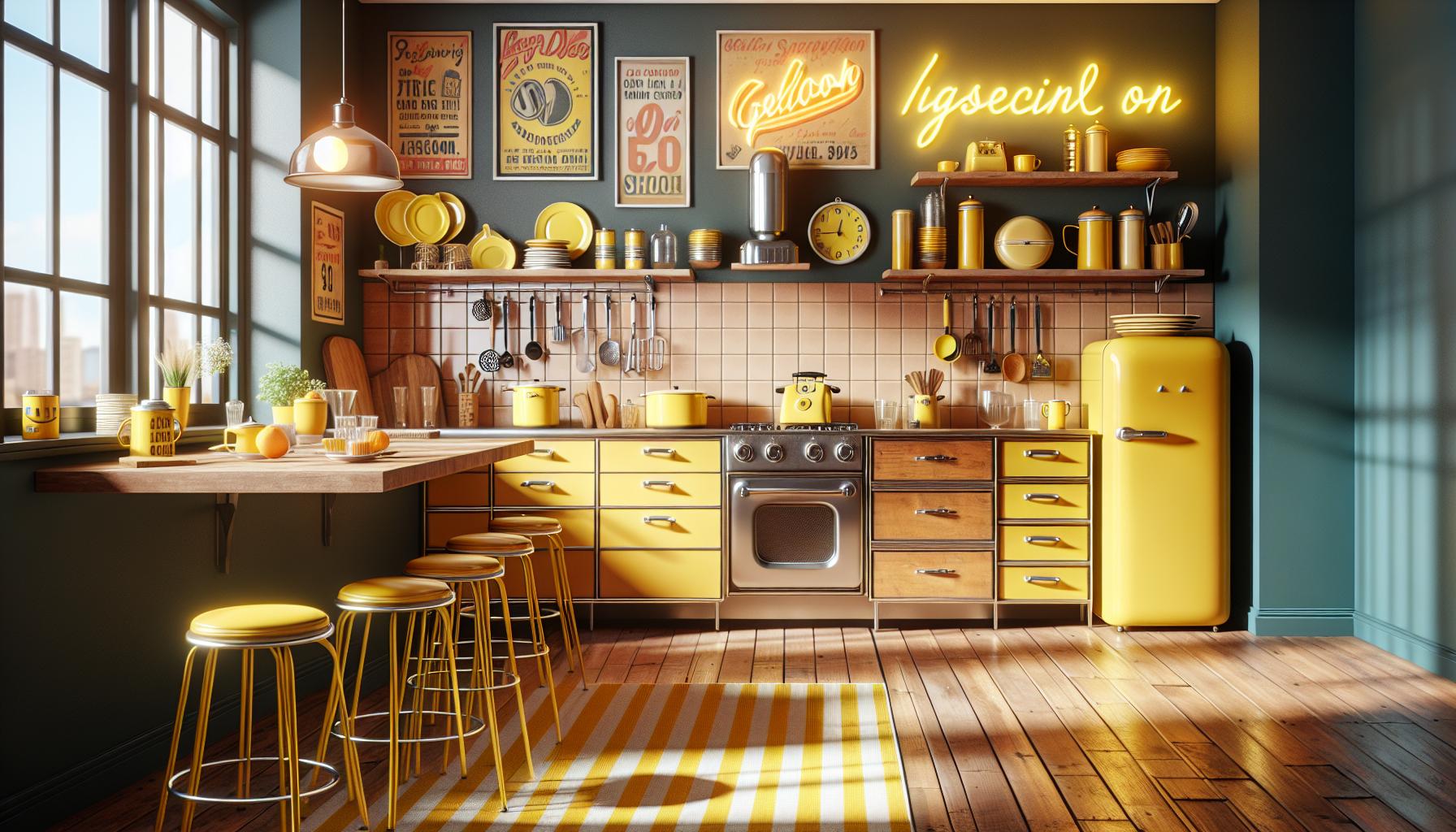 Practical Tips ​for Incorporating Retro‌ Yellow Accents in Your Kitchen